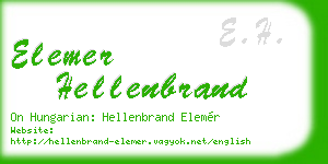 elemer hellenbrand business card